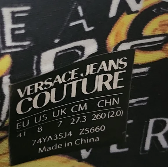 Versace Jeans Couture Baroque print Low-top Trainers size 8